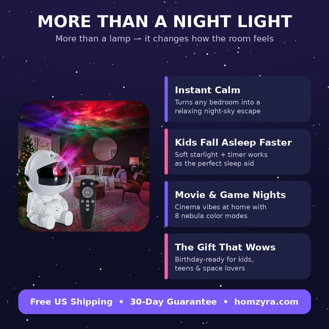 Astronaut LED Star Projector Night Light Desk Lamp
