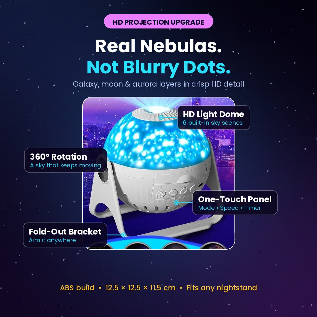 Galaxy Projector 6-in-1 | Nebula & Star Night Light