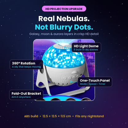 Galaxy Projector 6-in-1 | Nebula & Star Night Light