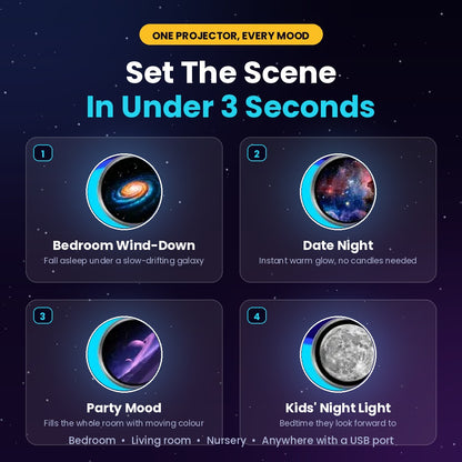 Galaxy Projector 6-in-1 | Nebula & Star Night Light